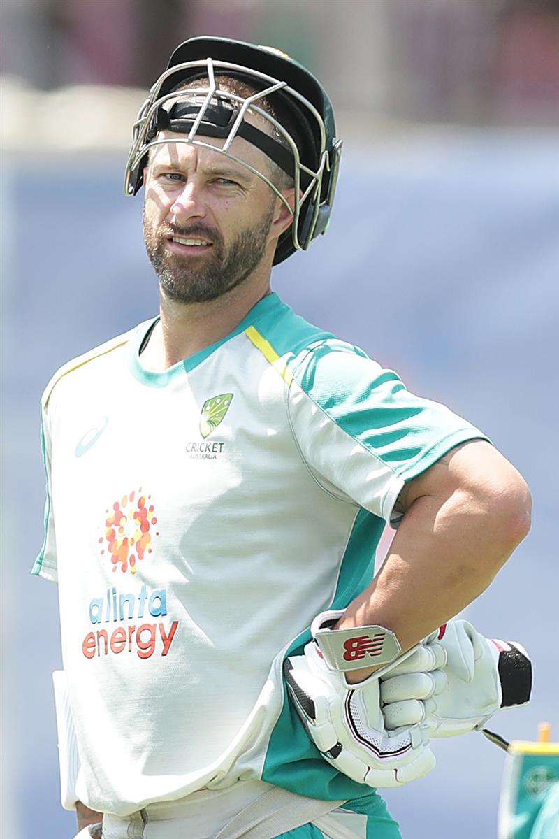 SYDNEY, AUSTRALIA - JANUARY 05: Matthew Wade of Australia bats during an Australian nets session at the Sydney Cricket Ground on January 05, 2021 in Sydney, Australia. (Photo by Mark Metcalfe/Getty Images)