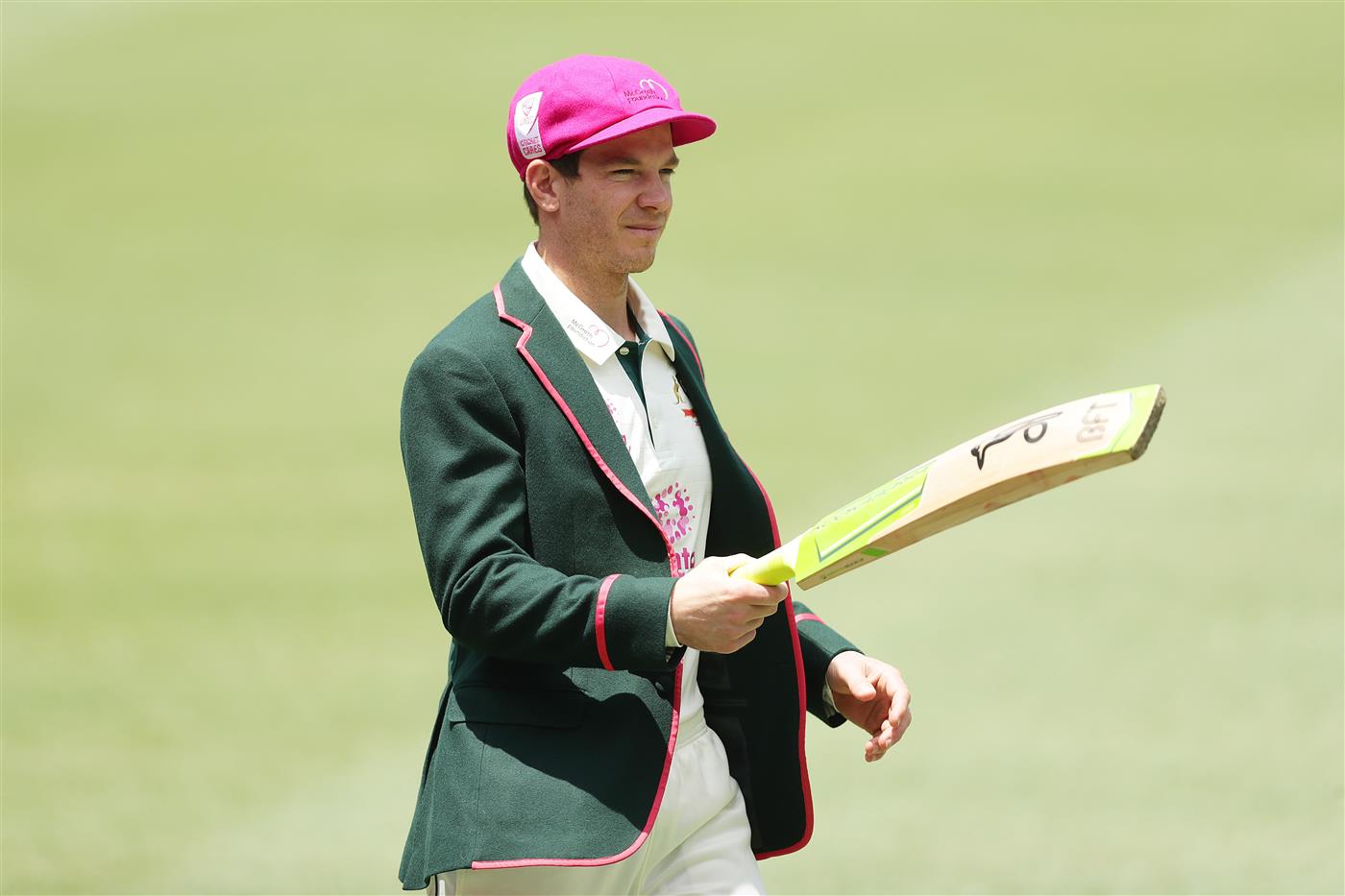 SYDNEY, AUSTRALIA - JANUARY 05: Tim Paine of Australia walks from the field following an Australian team photo during an Australian nets session at the Sydney Cricket Ground on January 05, 2021 in Sydney, Australia. (Photo by Mark Metcalfe/Getty Images)