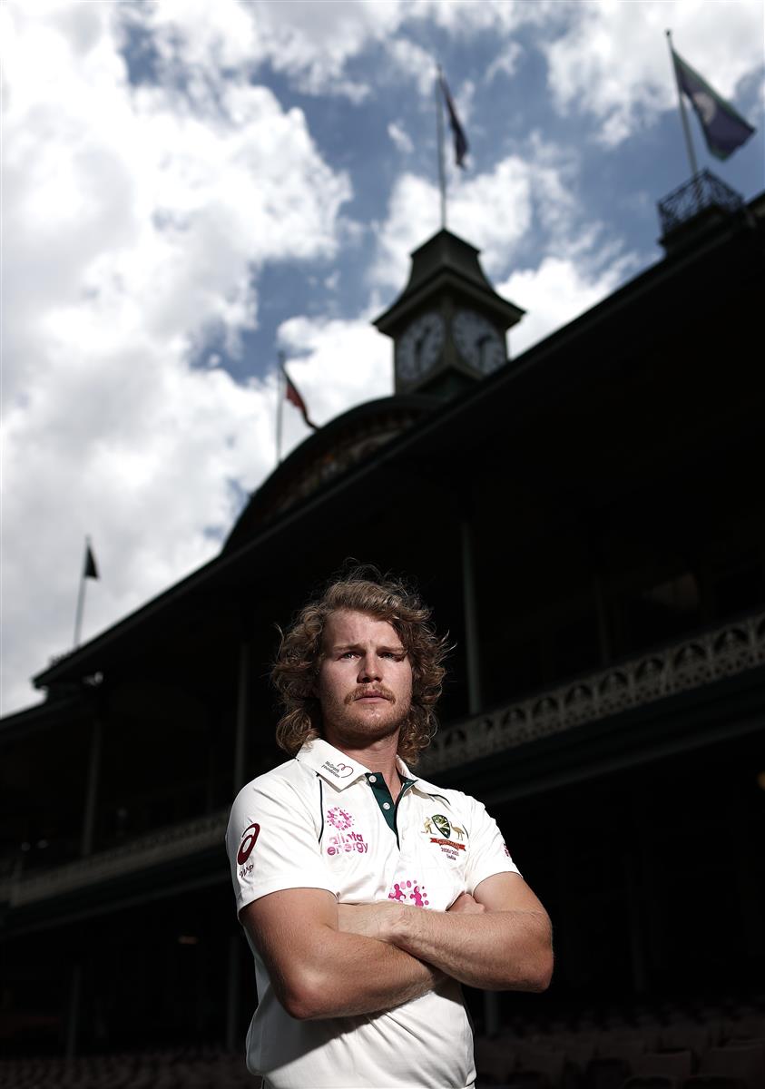 SYDNEY, AUSTRALIA - JANUARY 05: Will Pucovski of Australia poses before an Australian nets session at the Sydney Cricket Ground on January 05, 2021 in Sydney, Australia. (Photo by Ryan Pierse/Getty Images)