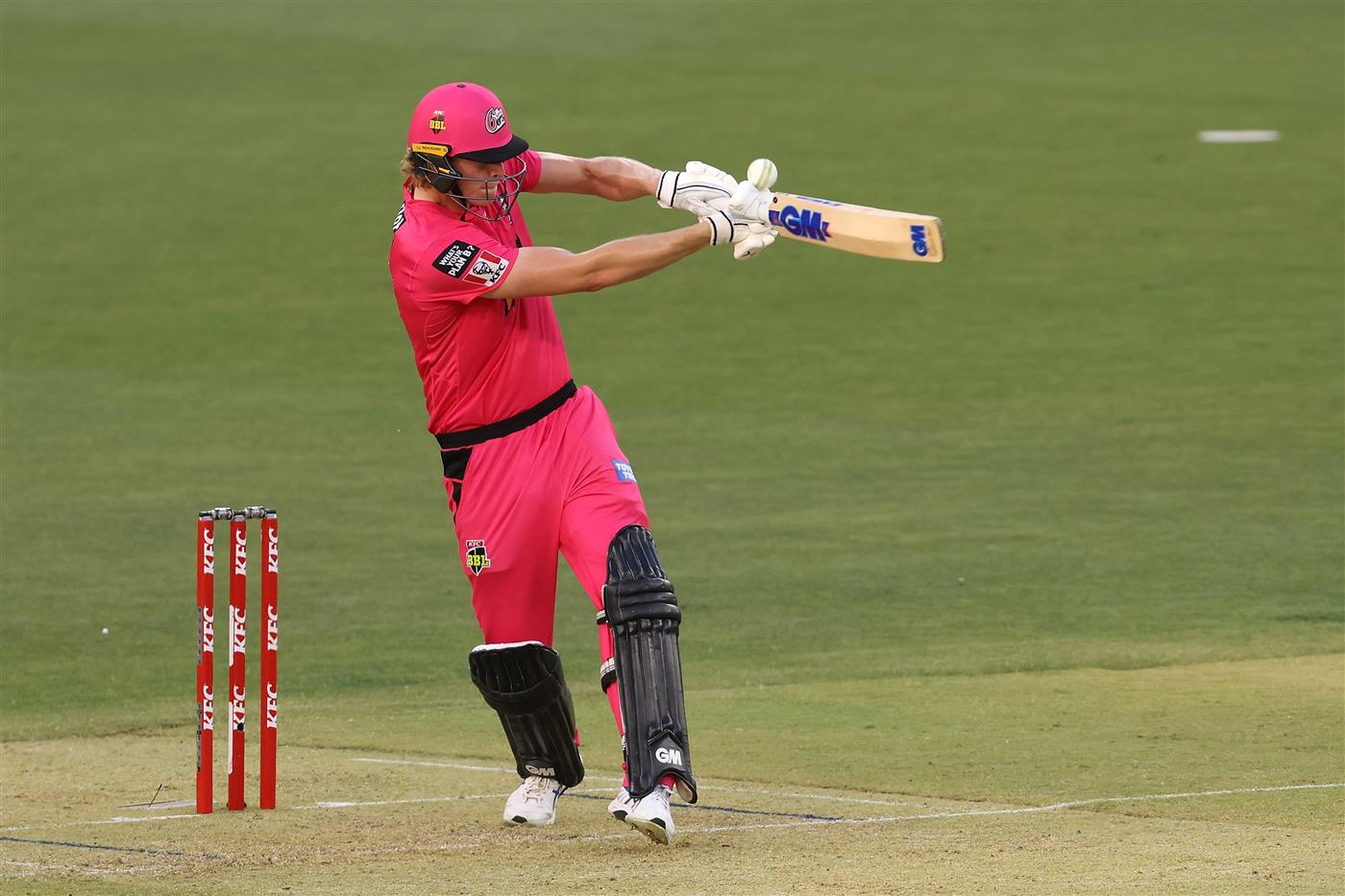 PERTH, AUSTRALIA - JANUARY 06: Jack Edwards of the Sixers bats during the Big Bash League match between the Perth Scorchers and the Sydney Sixers at Optus Stadium, on January 06, 2021, in Perth, Australia. (Photo by Paul Kane/Getty Images)