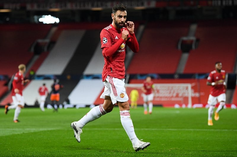 Bruno Fernandes UEFA trafford