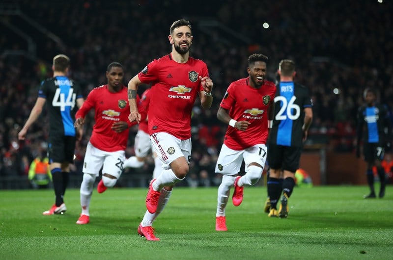 Bruno Fernandes UEFA trafford