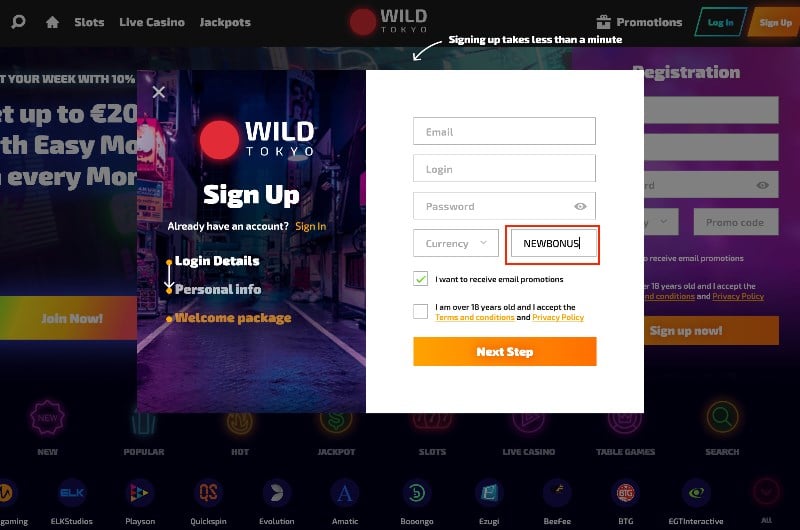 Wild Tokyo Promo Code NEWBONUS - Get up to €300 Welcome Bonus + 150 ...