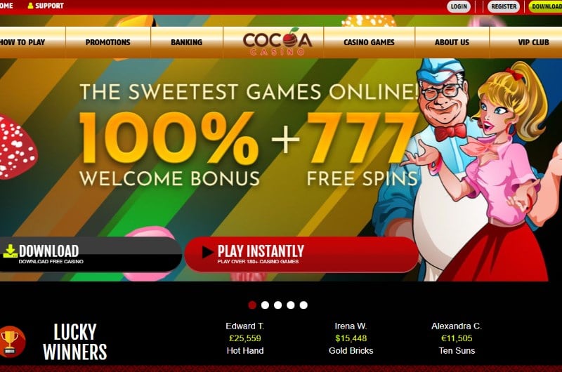 Cocoa Casino Promo Code Use this code for 40 free spins