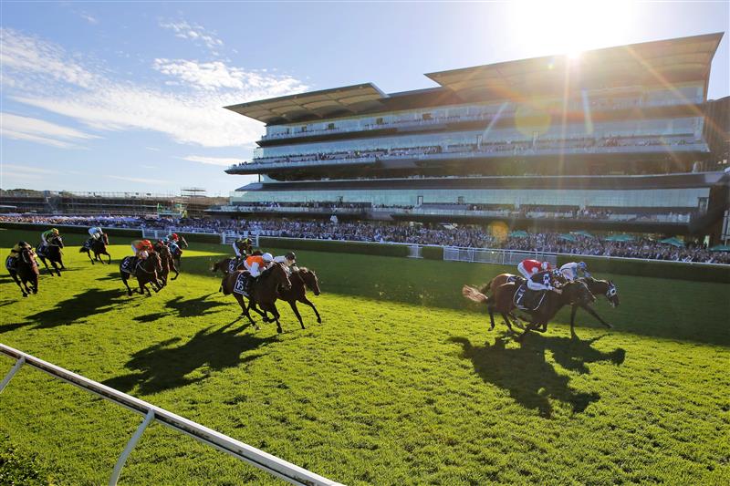 SYDNEY, AUSTRALIA - APRIL 10: John Allen on Explosive Jack (R) wins race 7 the Bentley Australian Derby during The Championships at Royal Randwick Racecourse on April 10, 2021 in Sydney, Australia. (Photo by Mark Evans/Getty Images)