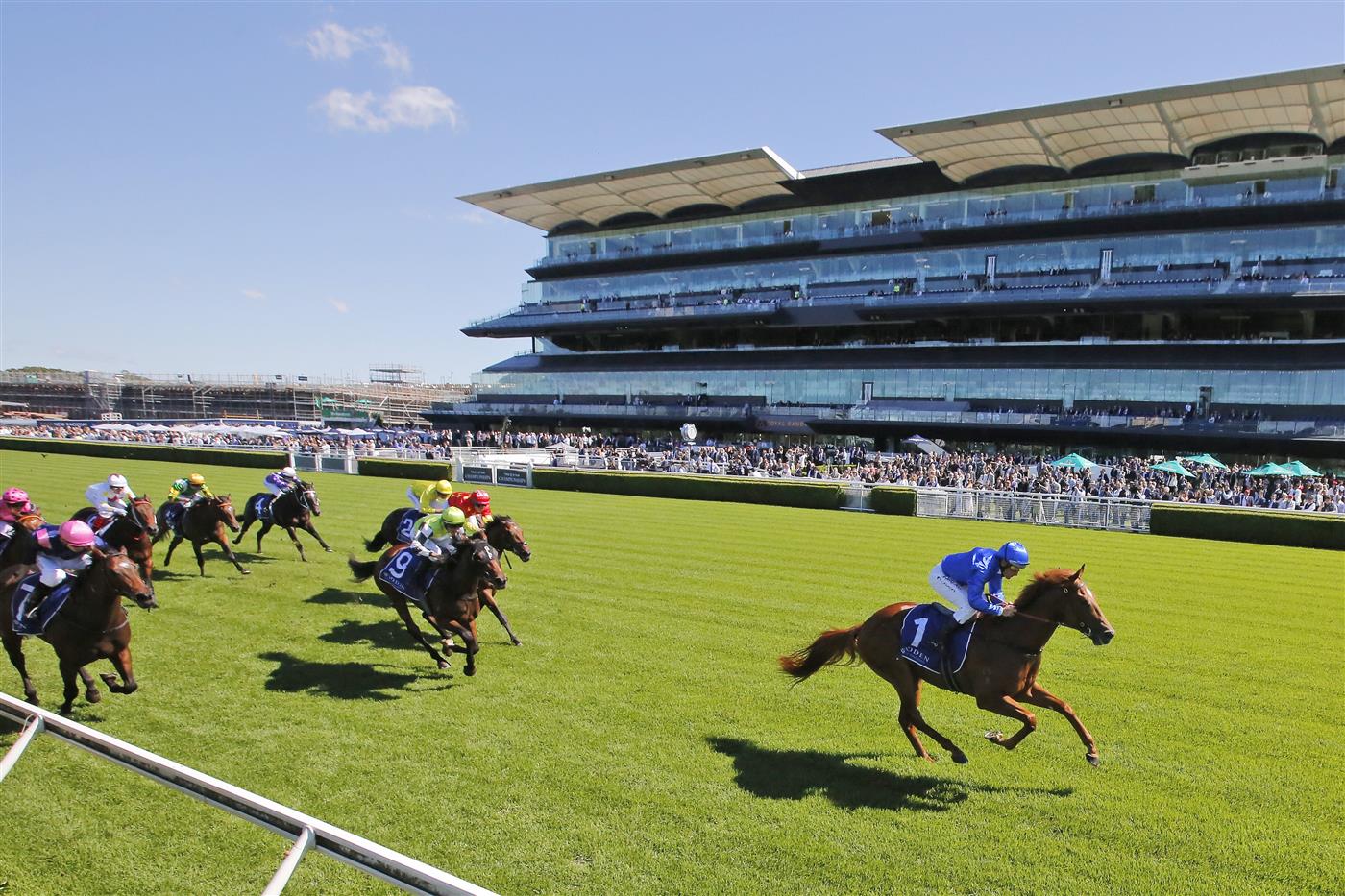 SYDNEY, AUSTRALIA - APRIL 10: Damien Oliver on Paulele wins race 1 the Widden Kindergarten Stakes during The Championships at Royal Randwick Racecourse on April 10, 2021 in Sydney, Australia. (Photo by Mark Evans/Getty Images)