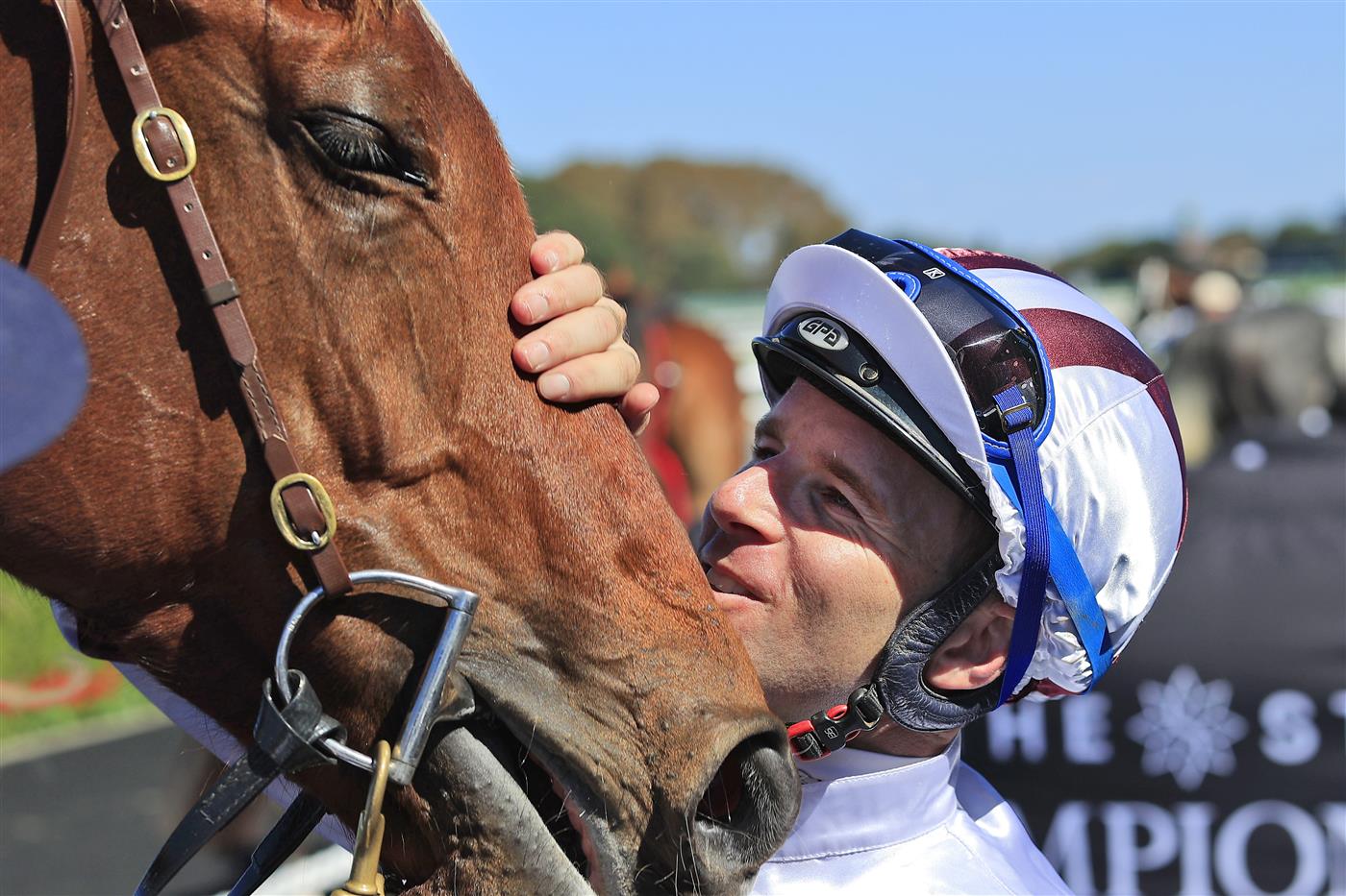 SYDNEY, AUSTRALIA - APRIL 10: Tommy Berry on Art Cadeau returns to scale after winning race 3 the Newhaven Park Country Championships Final during The Championships at Royal Randwick Racecourse on April 10, 2021 in Sydney, Australia. (Photo by Mark Evans/Getty Images)