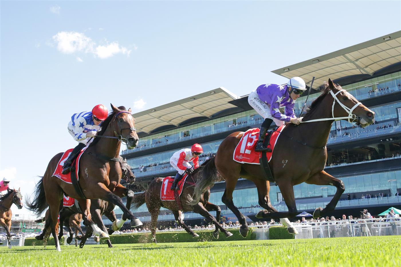 SYDNEY, AUSTRALIA - APRIL 10: Tommy Berry on Kiku wins race 2 the Fujitsu General Carbine Club Stakes during The Championships at Royal Randwick Racecourse on April 10, 2021 in Sydney, Australia. (Photo by Mark Evans/Getty Images)