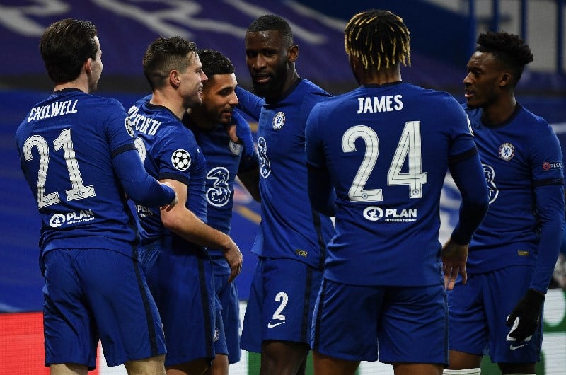 Chelsea UEFA celebrate stamford
