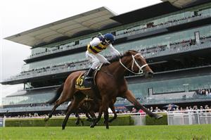 SYDNEY, AUSTRALIA - APRIL 17: Ron Stewart on Selino wins race 7 the Schweppes Sydney Cup during day two of The Championships at Royal Randwick Racecourse on April 17, 2021 in Sydney, Australia. (Photo by Mark Evans/Getty Images)