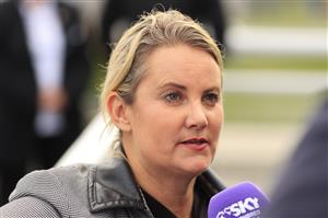 SYDNEY, AUSTRALIA - APRIL 17: Wendy Roche looks on after winning race 9 the Moet & Chandon Queen Of The Turf Stakes with Nettoyer during day two of The Championships at Royal Randwick Racecourse on April 17, 2021 in Sydney, Australia. (Photo by Mark Evans/Getty Images)