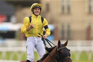 SYDNEY, AUSTRALIA - APRIL 17: Tom Marquand on Addeybb returns to scale after winning race 8 the Longines Queen Elizabeth Stakes during day two of The Championships at Royal Randwick Racecourse on April 17, 2021 in Sydney, Australia. (Photo by Mark Evans/Getty Images)
