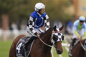 SYDNEY, AUSTRALIA - APRIL 17: Hugh Bowman on Cristal Breeze returns to scale after winning race 3 the Polytrack Provincial Championships Final during day two of The Championships at Royal Randwick Racecourse on April 17, 2021 in Sydney, Australia. (Photo by Mark Evans/Getty Images)