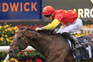 SYDNEY, AUSTRALIA - APRIL 17: James McDonald on Wild Ruler wins race 6 the Arrowfield 3YO Sprintduring day two of The Championships at Royal Randwick Racecourse on April 17, 2021 in Sydney, Australia. (Photo b y Mark Evans/Getty Images)