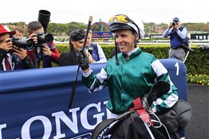 SYDNEY, AUSTRALIA - APRIL 17: Kerrin McEvoy on Hungry Heart returns to scale after winning race 5 the Star Australian Oaks during day two of The Championships at Royal Randwick Racecourse on April 17, 2021 in Sydney, Australia. (Photo by Mark Evans/Getty Images)