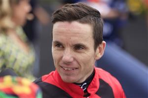 SYDNEY, AUSTRALIA - APRIL 17: Tim Clark on Converge returns to scale after winning race 1 the Agency Real Estate Mile during day two of The Championships at Royal Randwick Racecourse on April 17, 2021 in Sydney, Australia. (Photo by Mark Evans/Getty Images)