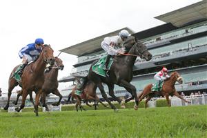SYDNEY, AUSTRALIA - APRIL 17: Tommy Berry on Jamaea wins race 4 the Heineken Percy Sykes Stakes during day two of The Championships at Royal Randwick Racecourse on April 17, 2021 in Sydney, Australia. (Photo by Mark Evans/Getty Images)
