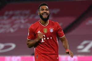 Bayern Munich's Cameroonian forward Eric Maxim Choupo-Moting reacts after a goal that was disallowed during the German first division Bundesliga football match FC Bayern Munich vs Bayer 04 Leverkusen in Munich, southern Germany, on April 20, 2021. (Getty Images)