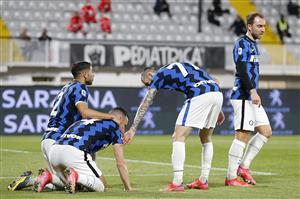 LA SPEZIA, ITALY - APRIL 21: Ivan Perisic of FC Internazionale celebrates after scoring a goalduring the Serie A match between Spezia Calcio and FC Internazionale at Stadio Alberto Picco on April 21, 2021 in La Spezia, Italy. (Getty Images)
