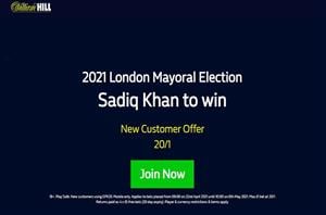 William Hill Sadiq Khan Price Boost