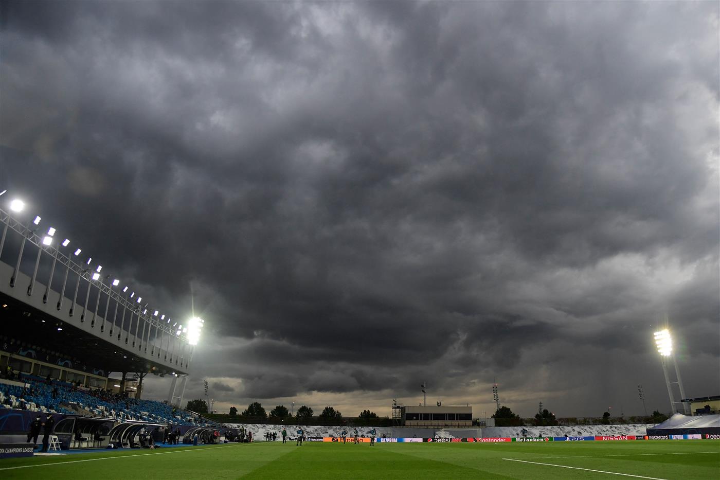 General view taken before  the UEFA Champions League semi-final first leg football match between Real Madrid and Chelsea at the Alfredo di Stefano stadium in Valdebebas, on the outskirts of Madrid, on April 27, 2021. (Getty Images)