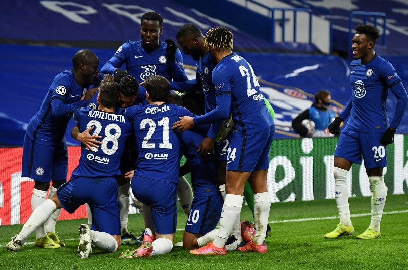 Chelsea UEFA celebrate stamford