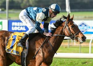 WARRNAMBOOL, AUSTRALIA - MAY 06: Mark Zahra riding Le Don De Vie winning Race 9, the Sungold Milk Warrnambool Cup, during the Warrnambool Jumps Carnival at Warrnambool Racing Club on May 06, 2021 in Warrnambool, Australia. (Photo by Vince Caligiuri/Getty Images)