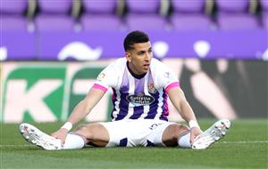 VALLADOLID, SPAIN - MAY 13: Jawad El Yamiq of Real Valladolid reacts during the La Liga Santander match between Real Valladolid CF and Villarreal CF at Estadio Municipal Jose Zorrilla on May 13, 2021 in Valladolid, Spain. (Getty Images)