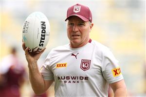 TOWNSVILLE, AUSTRALIA - JUNE 08: Queensland Maroons coach Paul Green looks on during a Queensland Maroons State of Origin training session at Queensland Country Bank Stadium on June 08, 2021 in Townsville, Australia. (Photo by Mark Kolbe/Getty Images)