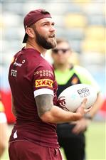 TOWNSVILLE, AUSTRALIA - JUNE 08: Kyle Feldt looks out at the stadium during a Queensland Maroons State of Origin training session at Queensland Country Bank Stadium on June 08, 2021 in Townsville, Australia. (Photo by Mark Kolbe/Getty Images)