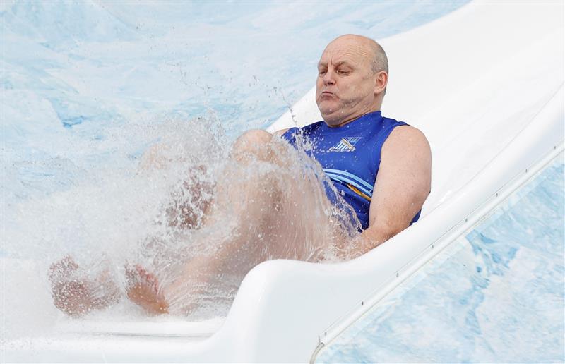 MELBOURNE, AUSTRALIA - JUNE 14: Billy Brownless, current TV personality and former Geelong player is seen during Big Freeze 7 at the Melbourne Cricket Ground on June 14, 2021 in Melbourne, Australia. (Photo by Michael Willson/AFL Photos via Getty Images)