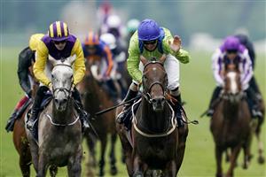 ASCOT, ENGLAND - JUNE 17: Joe Fanning riding Subjectivist (green) win The Gold Cup on Day Three of the Royal Ascot Meeting at Ascot Racecourse on June 17, 2021 in Ascot, England. A total of twelve thousand racegoers made up of owners and the public are permitted to attend the meeting due to it being an Events Research Programme (ERP) set up by the Government due to the Coronavirus pandemic. (Photo by Alan Crowhurst/Getty Images)