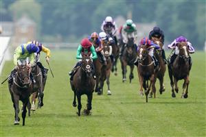 ASCOT, ENGLAND - JUNE 17: Joe Fanning riding Subjectivist (L, green) win The Gold Cup on Day Three of the Royal Ascot Meeting at Ascot Racecourse on June 17, 2021 in Ascot, England. A total of twelve thousand racegoers made up of owners and the public are permitted to attend the meeting due to it being an Events Research Programme (ERP) set up by the Government due to the Coronavirus pandemic. (Photo by Alan Crowhurst/Getty Images)