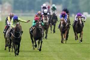 ASCOT, ENGLAND - JUNE 17: Joe Fanning riding Subjectivist (L, green) win The Gold Cup on Day Three of the Royal Ascot Meeting at Ascot Racecourse on June 17, 2021 in Ascot, England. A total of twelve thousand racegoers made up of owners and the public are permitted to attend the meeting due to it being an Events Research Programme (ERP) set up by the Government due to the Coronavirus pandemic. (Photo by Alan Crowhurst/Getty Images)