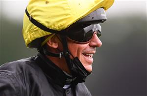 ASCOT, ENGLAND - JUNE 17: Jockey Frankie Dettori looks on on Day Three of the Royal Ascot Meeting at Ascot Racecourse on June 17, 2021 in Ascot, England. A total of twelve thousand racegoers made up of Owners and the Public are permitted to attend the meeting due to it being an Events Research Programme (ERP) set up by the government due to the Coronavirus Pandemic. (Photo by Harry Trump/Getty Images)