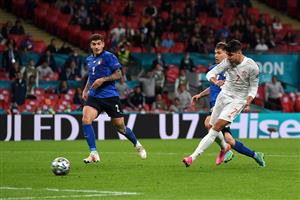 LONDON, ENGLAND - JULY 06: Alvaro Morata of Spain scores their team's first goal during the UEFA Euro 2020 Championship Semi-final match between Italy and Spain at Wembley Stadium on July 06, 2021 in London, England. (Getty Images)