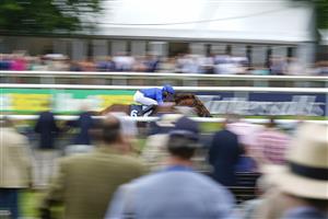 NEWMARKET, ENGLAND - JULY 08: James Doyle riding Yibir win The Bahrain Trophy Stakes at Newmarket Racecourse on July 08, 2021 in Newmarket, England. Due to the Coronavirus pandemic, only owners along with a limited number of the paying public will be allowed to attend the meeting. (Photo by Alan Crowhurst/Getty Images)