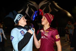 GOLD COAST, AUSTRALIA - JULY 14: Fans arrive for game three of the 2021 State of Origin Series between the New South Wales Blues and the Queensland Maroons at Cbus Super Stadium on July 14, 2021 in Gold Coast, Australia. (Photo by Chris Hyde/Getty Images)