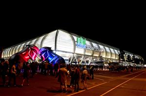 GOLD COAST, AUSTRALIA - JULY 14: A general view of the stadium is seen before game three of the 2021 State of Origin Series between the New South Wales Blues and the Queensland Maroons at Cbus Super Stadium on July 14, 2021 in Gold Coast, Australia. (Photo by Bradley Kanaris/Getty Images)