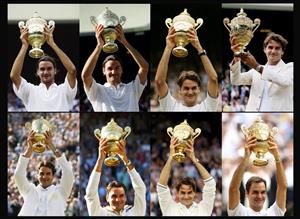 Roger Federer Wimbledon trophy