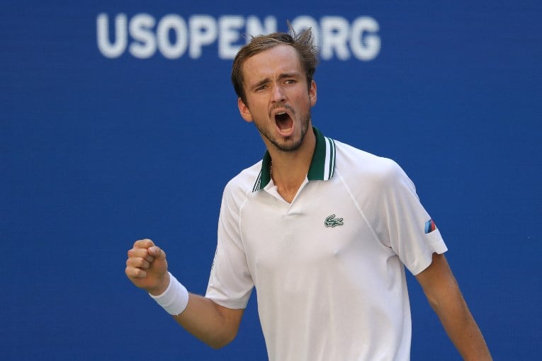 Daniil Medvedev celebrate