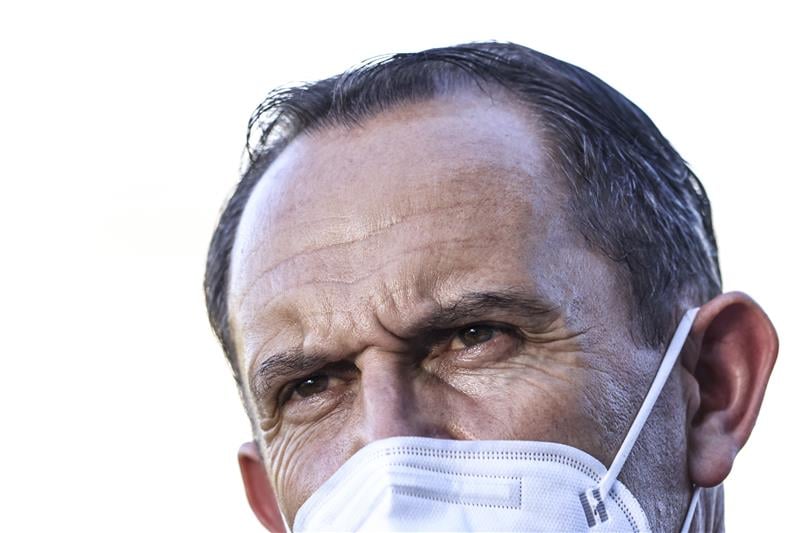 KEMBLA GRANGE, AUSTRALIA - SEPTEMBER 11: Trainer Chris Waller looks on after winning race  5 the Drinkwise Dulcify Stakes with Giannis during Sydney Racing at Kembla Grange Racecourse on September 11, 2021 in Kembla Grange, Australia. (Photo by Mark Evans/Getty Images)