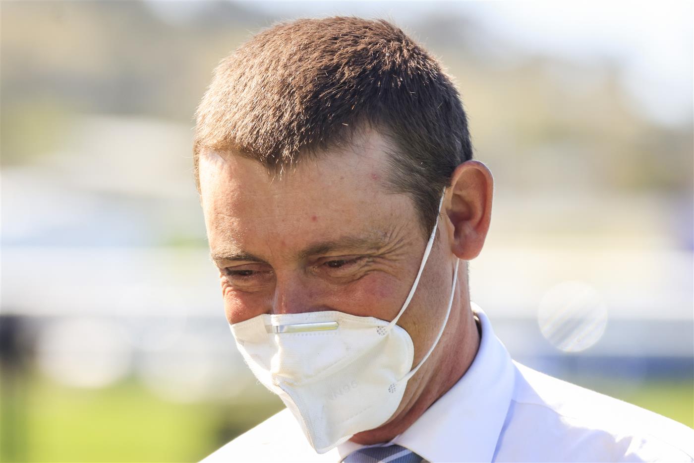 KEMBLA GRANGE, AUSTRALIA - SEPTEMBER 11: Trainer James Ponsonby smiles after winning  race 1 the Tab Highway Class 3 Handicap on Philipsburg during Sydney Racing at Kembla Grange Racecourse on September 11, 2021 in Kembla Grange, Australia. (Photo by Mark Evans/Getty Images)
