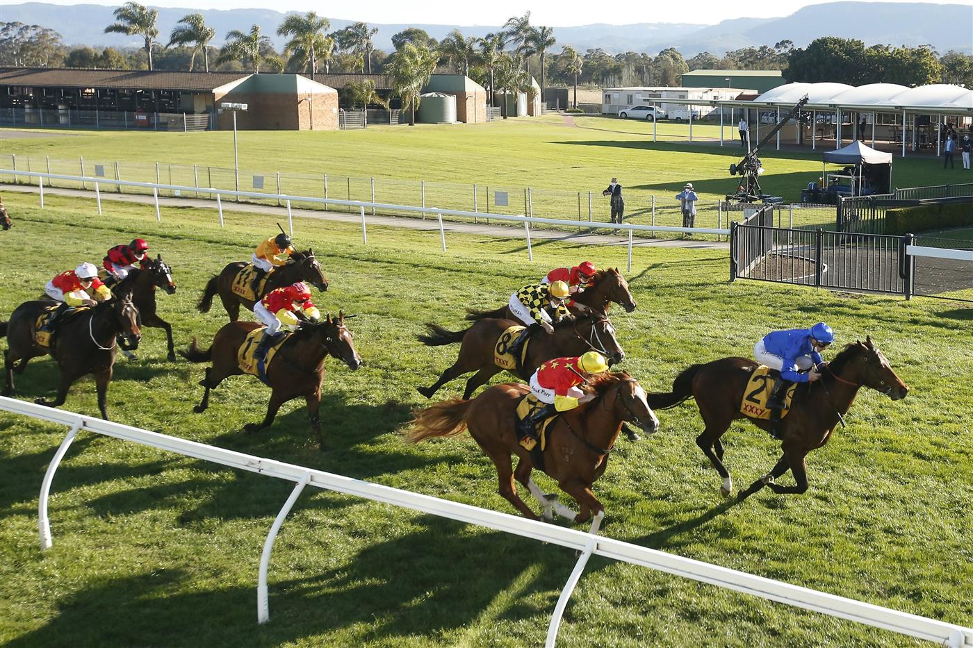 KEMBLA GRANGE, AUSTRALIA - SEPTEMBER 11: James McDonald on Anamoe wins race 8 the XXXX Run To The Rose during Sydney Racing at Kembla Grange Racecourse on September 11, 2021 in Kembla Grange, Australia. (Photo by Mark Evans/Getty Images)