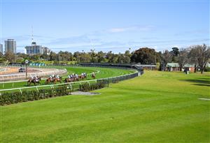 MELBOURNE, AUSTRALIA - SEPTEMBER 22: Matthew Cartwright riding Ruby Street winning Race 4, the Resimax Trophy, during Melbourne Racing at Flemington Racecourse on September 22, 2021 in Melbourne, Australia. Race meetings are still held with no crowds in attendance due to Covid restrictions. (Photo by Vince Caligiuri/Getty Images)