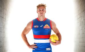 PERTH, AUSTRALIA - SEPTEMBER 20: Roarke Smith of the Bulldogs poses for a photograph during the Western Bulldogs photo opportunity on September 20, 2021 in Perth, Australia. (Photo by Michael Willson/AFL Photos via Getty Images)