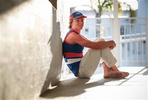 PERTH, AUSTRALIA - SEPTEMBER 20: Cody Weightman of the Bulldogs poses for a photograph during the Western Bulldogs photo opportunity on September 20, 2021 in Perth, Australia. (Photo by Michael Willson/AFL Photos via Getty Images)
