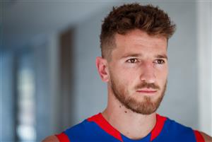 PERTH, AUSTRALIA - SEPTEMBER 20: Marcus Bontempelli of the Bulldogs poses for a photograph during the Western Bulldogs photo opportunity on September 20, 2021 in Perth, Australia. (Photo by Michael Willson/AFL Photos via Getty Images)