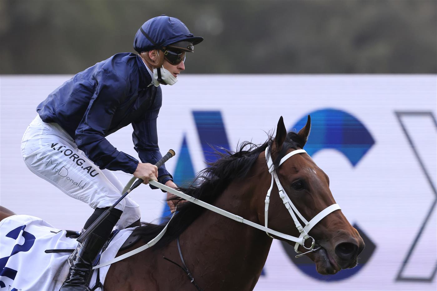 SYDNEY, AUSTRALIA - SEPTEMBER 25: James McDonald on Head Of State returns to scale after winning race 9 the ACY Securities Gloaming Stakes during Sydney Racing on Golden Rose Day at Rosehill Gardens on September 25, 2021 in Sydney, Australia. (Photo by Mark Evans/Getty Images)