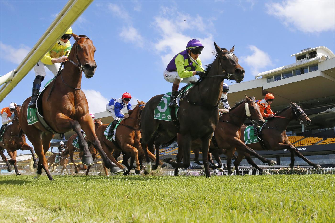 SYDNEY, AUSTRALIA - SEPTEMBER 25: Kerrin McEvoy on Barossa Rosa wins race 3 the Midway Handicap during Sydney Racing on Golden Rose Day at Rosehill Gardens on September 25, 2021 in Sydney, Australia. (Photo by Mark Evans/Getty Images)